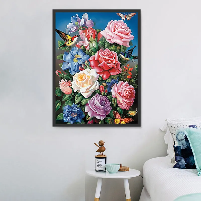 Flower Paint By Numbers Kits UK MJ2589