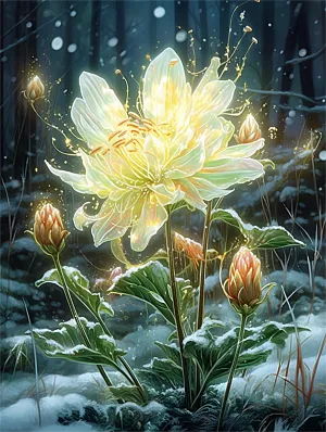 Flower Paint By Numbers Kits UK MJ2594