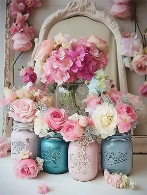 Flower Paint By Numbers Kits UK MJ2606