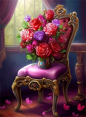 Flower Paint By Numbers Kits UK MJ2800