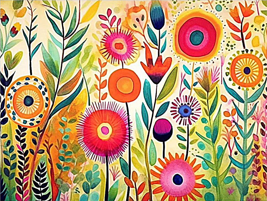 Flower Paint By Numbers Kits UK MJ2804