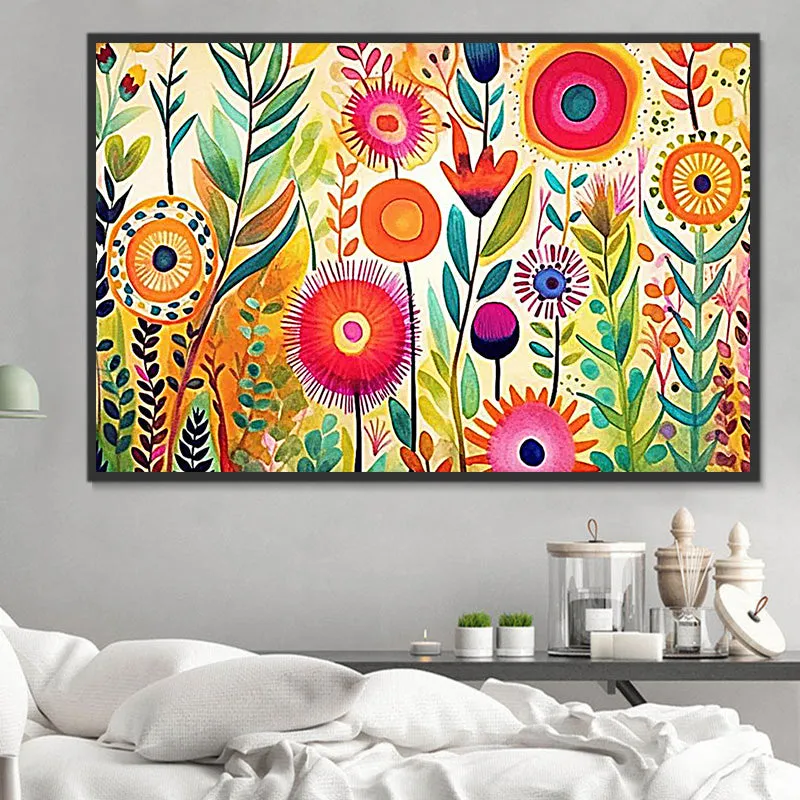 Flower Paint By Numbers Kits UK MJ2804