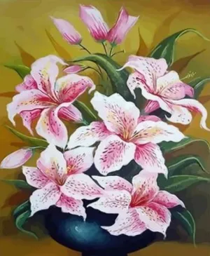 Flower Paint By Numbers Kits Uk XQ2665