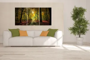 Flowers Landscape Botanical  - Autum Forest Acrylic Wall Art Original Image