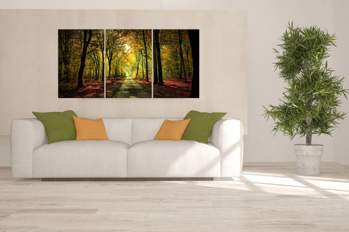 Flowers Landscape Botanical  - Autum Forest Acrylic Wall Art Original Image