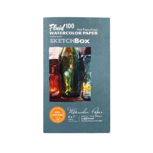 Fluid 100 Cotton Hot Press 4x7-20 sheets SketchBox Exclusive