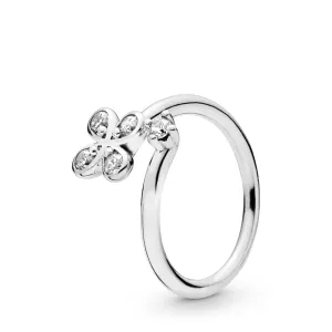 Four-Petal Flowers Twisted Ring 
