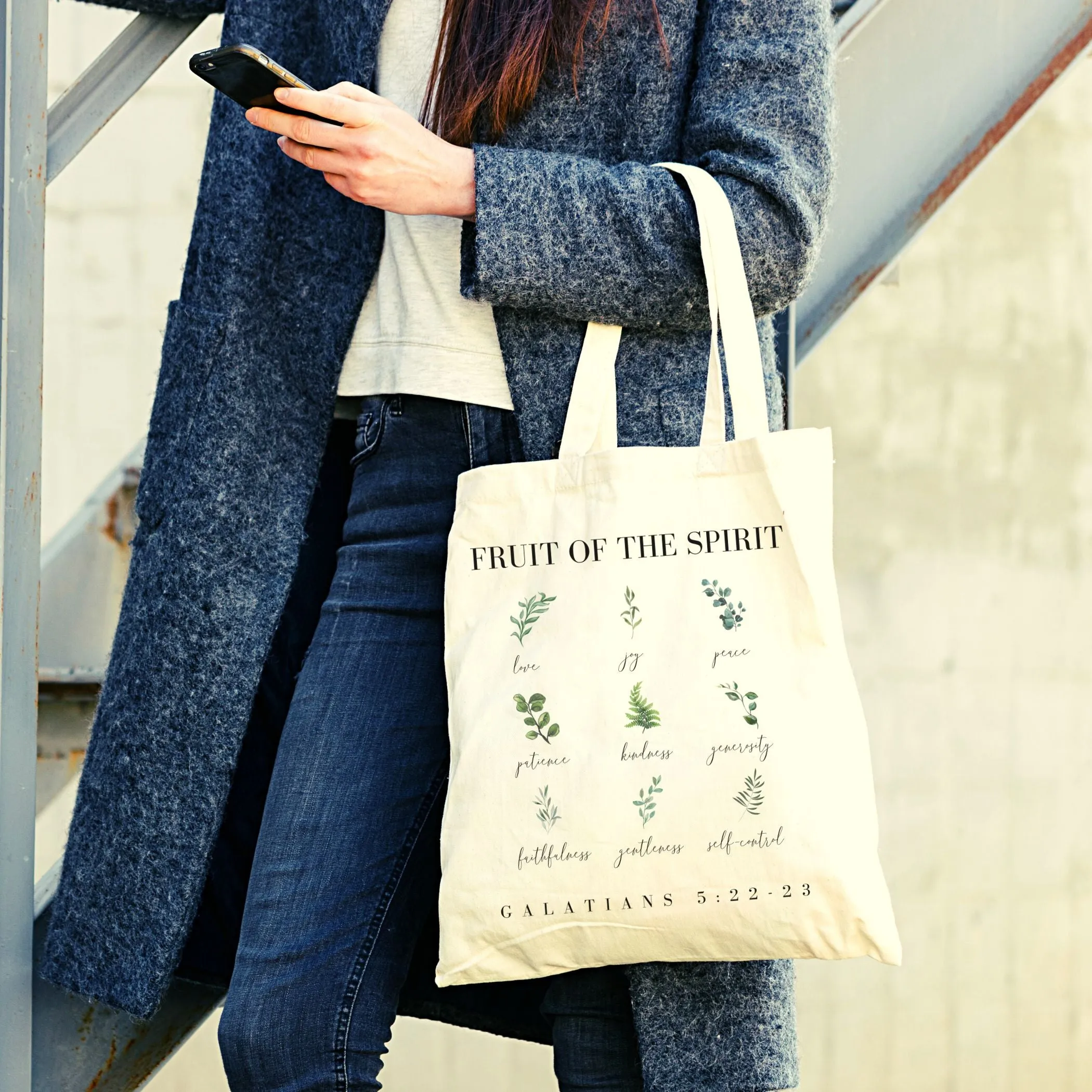 Fruit of the Spirit Botanical Tote Bag