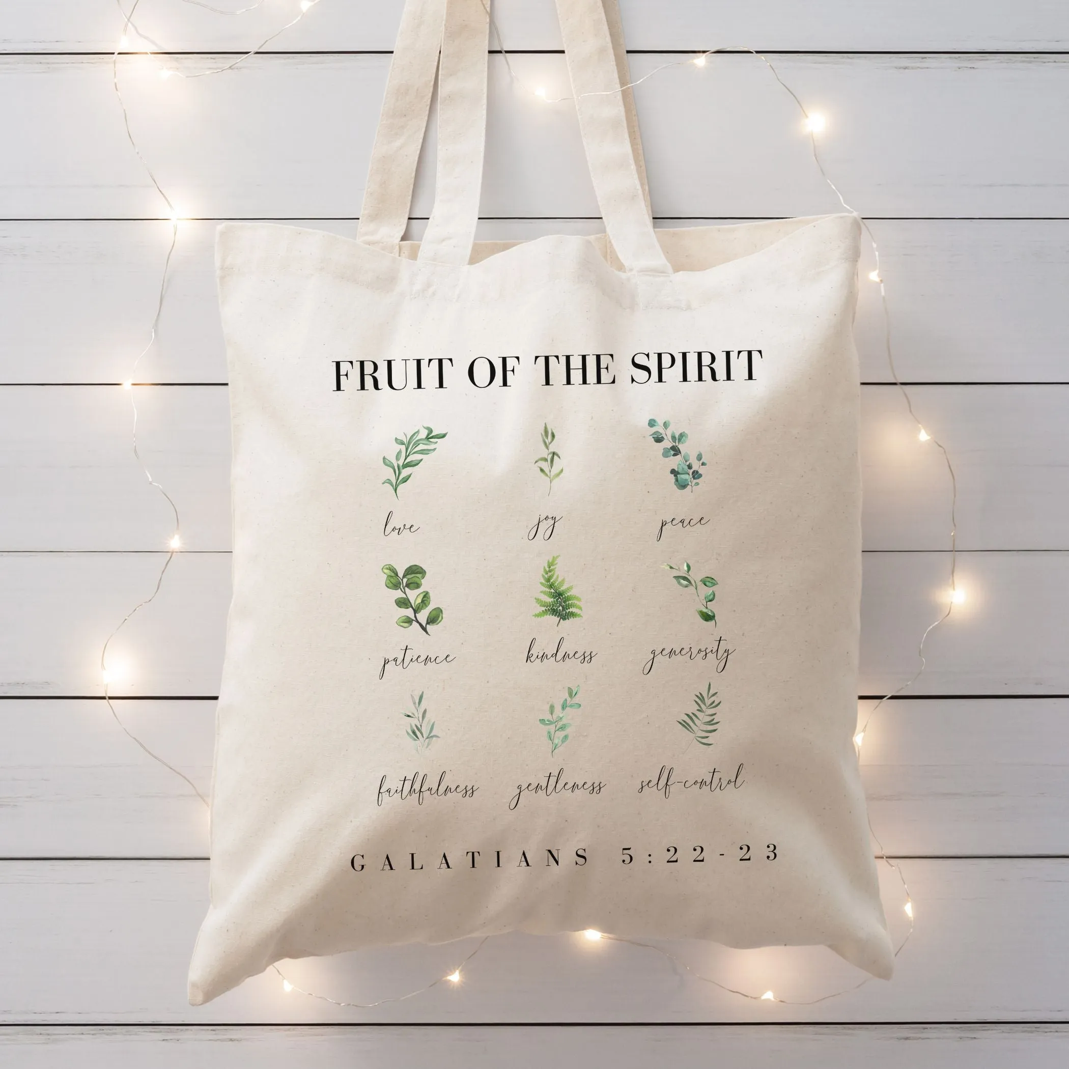Fruit of the Spirit Botanical Tote Bag