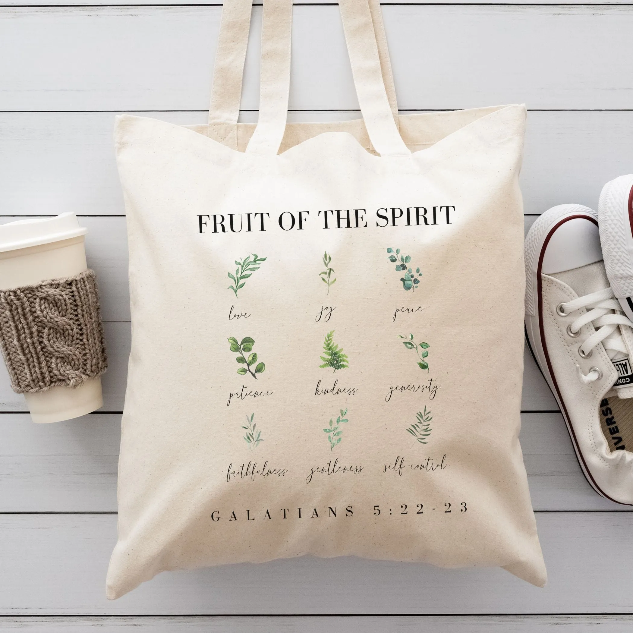 Fruit of the Spirit Botanical Tote Bag