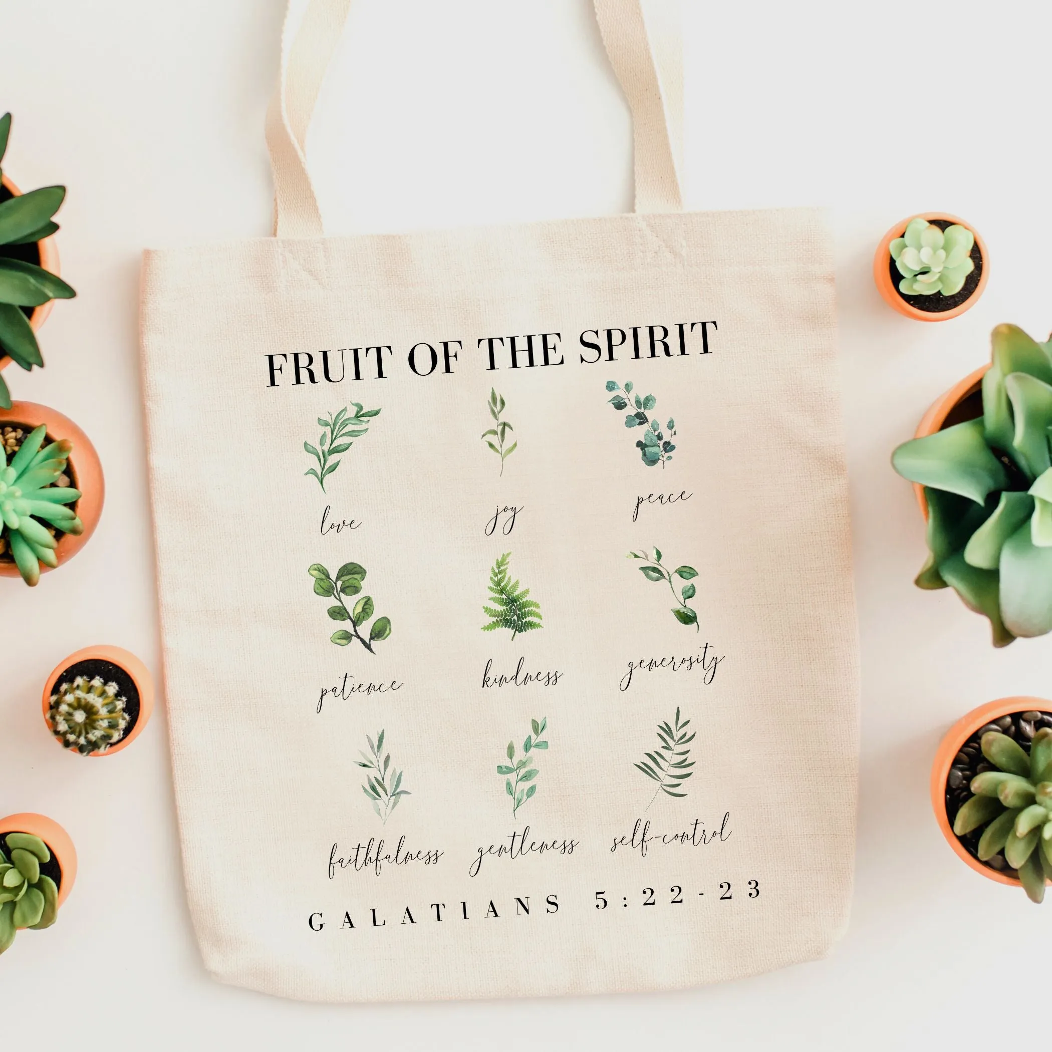 Fruit of the Spirit Botanical Tote Bag