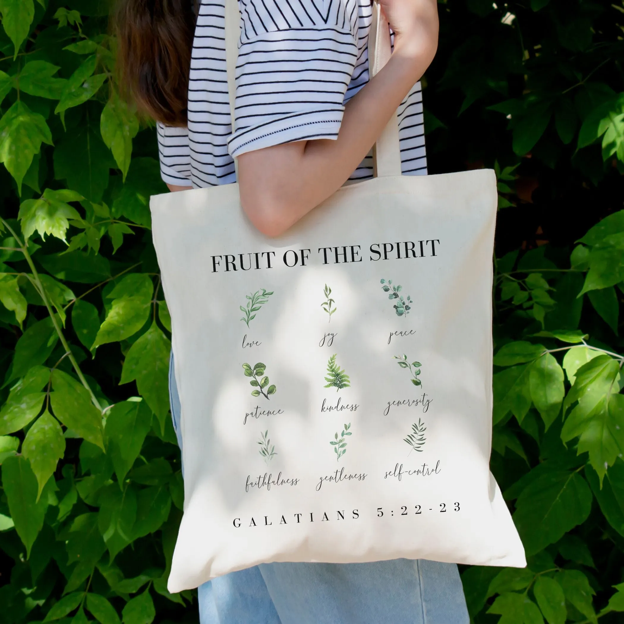 Fruit of the Spirit Botanical Tote Bag