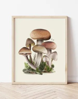 Fungi Mushroom Autumn Art Print