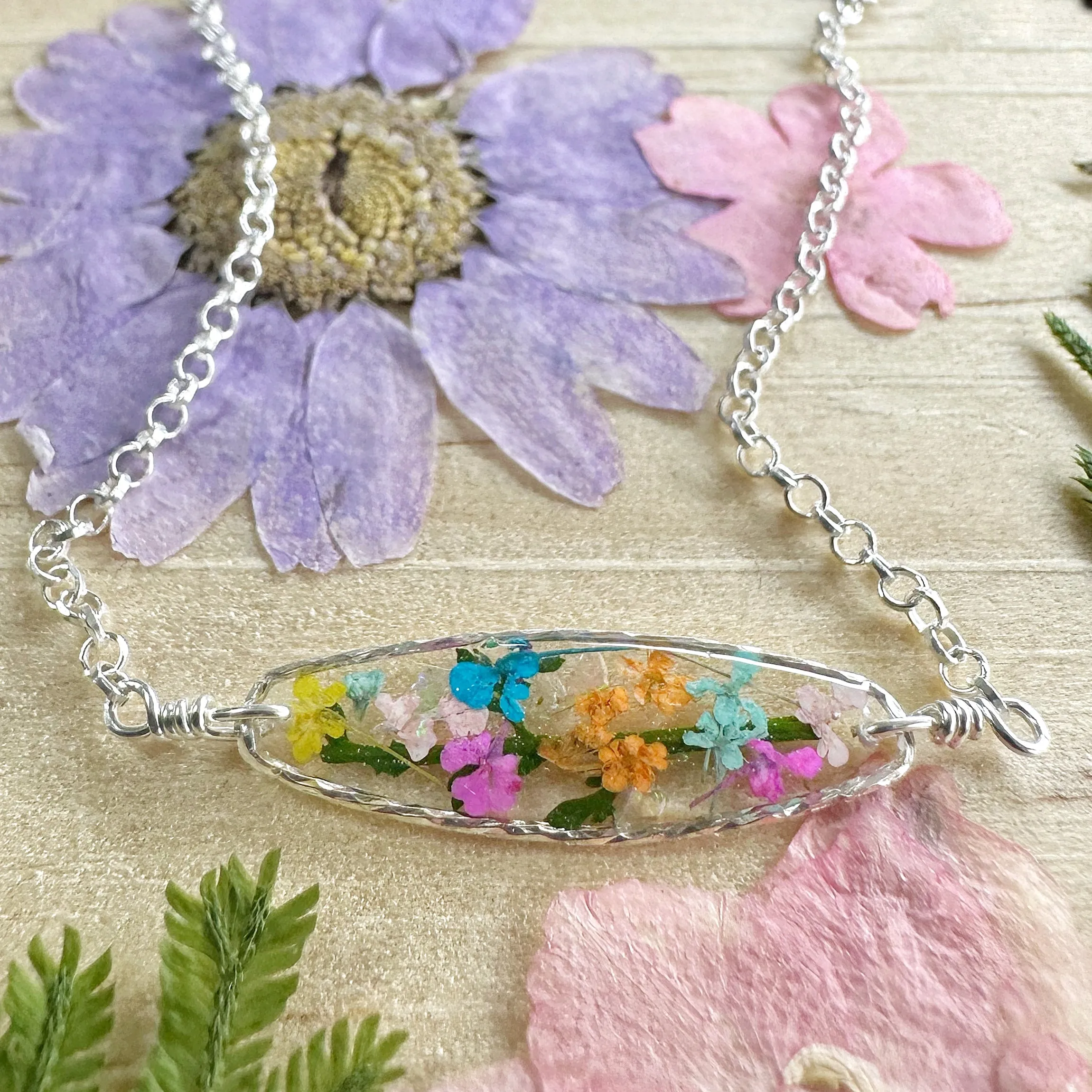 Garden of Pastel Flower Necklaces - BG101