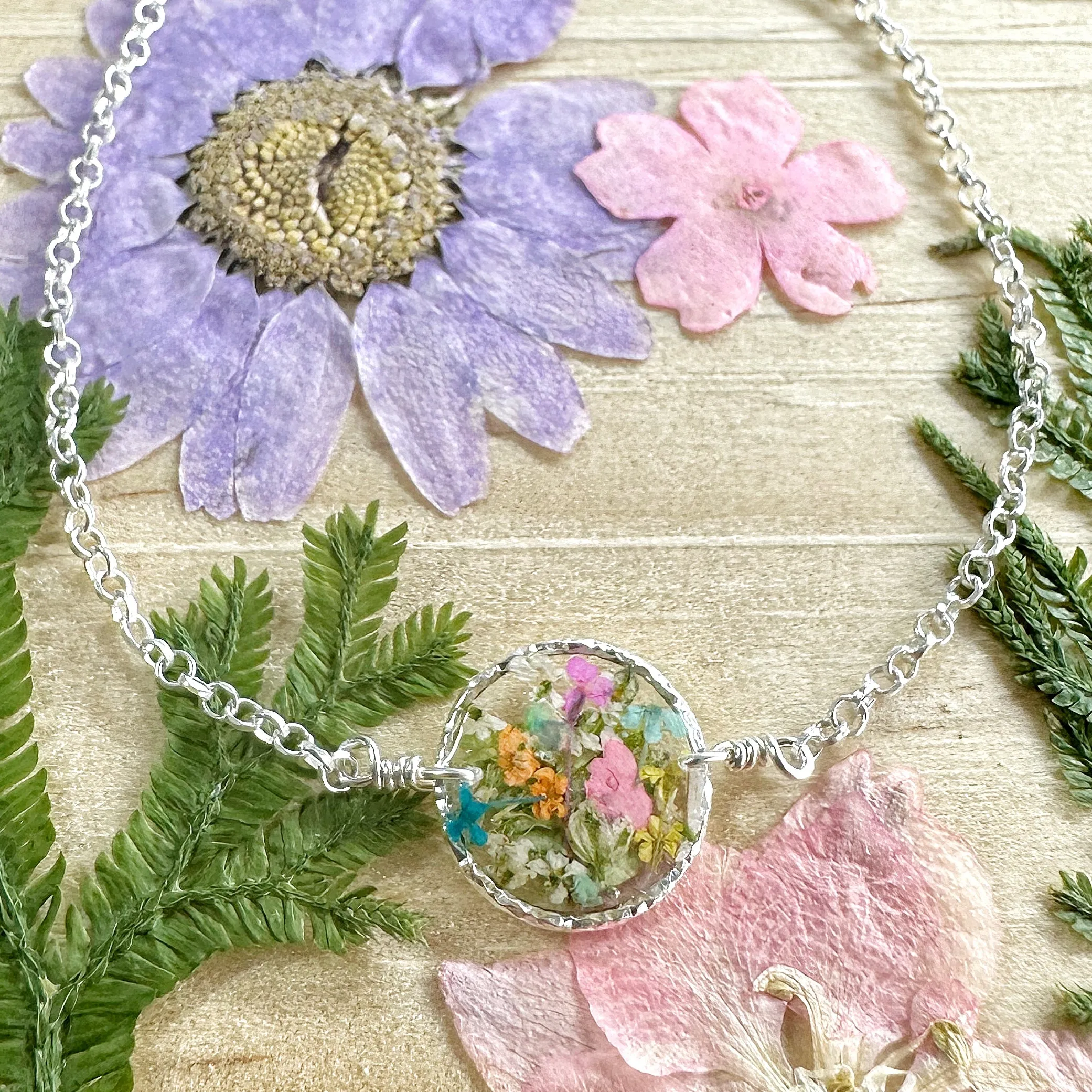 Garden of Pastel Flower Necklaces - BG101