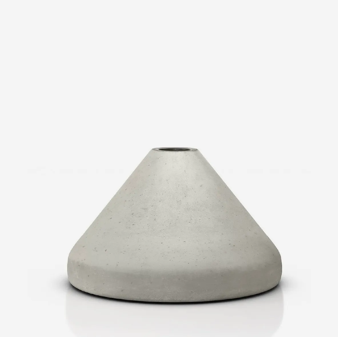 Garden Torch With Concrete Base - Wood