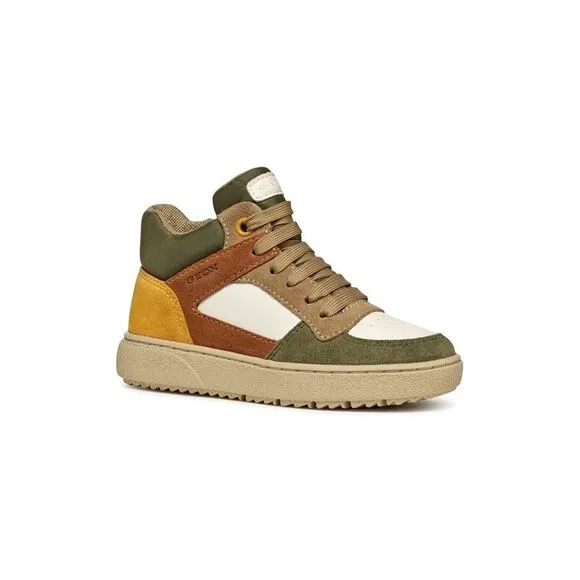 Geox Theleven Suede Sneaker, White
