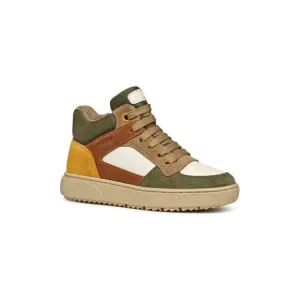 Geox Theleven Suede Sneaker, White