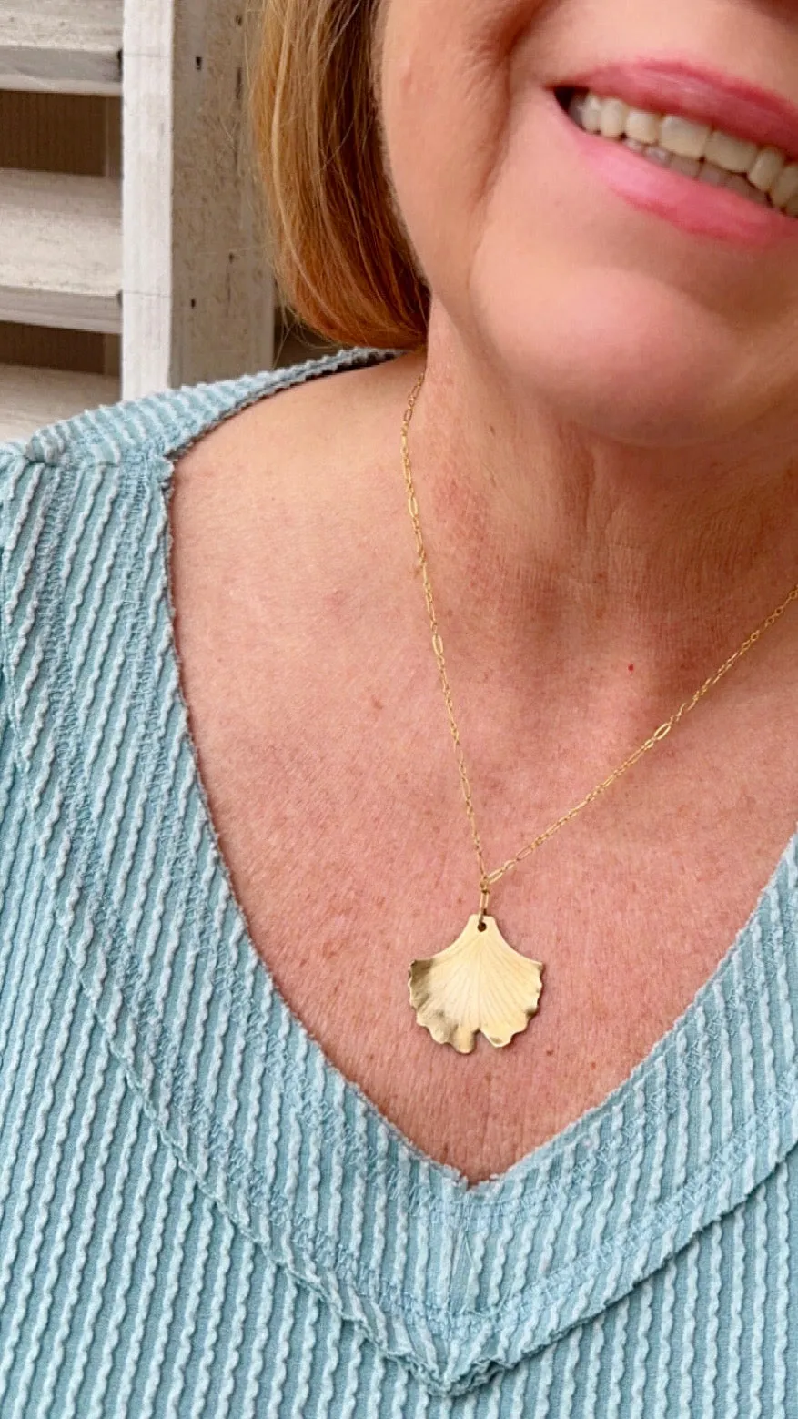 Ginkgo Leaf Necklace
