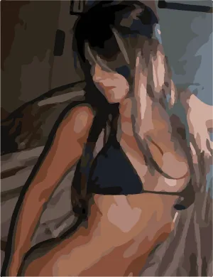 Girl With Brown Hair/ Fine art Digital Original   Special Effects