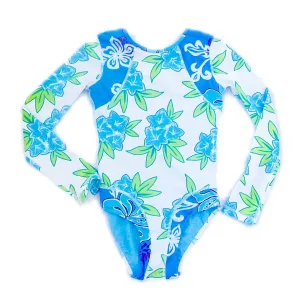 Girls Long Sleeve Coolie-Kini - Lagoon
