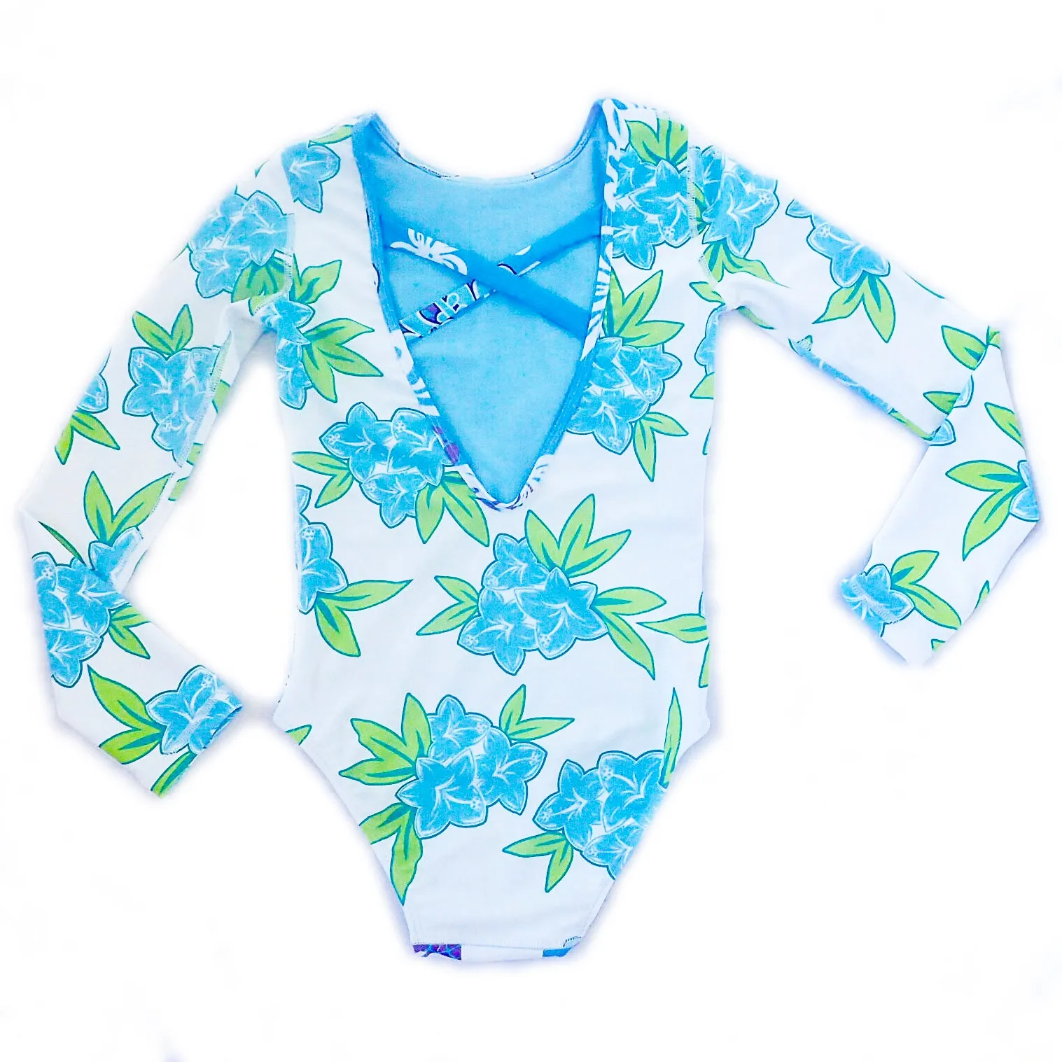 Girls Long Sleeve Coolie-Kini - Lagoon