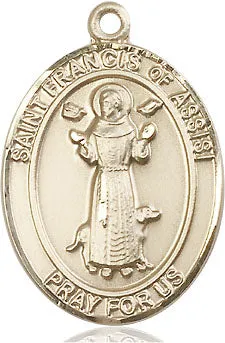 Gold Filled St Francis of Assisi Pendant  ( 3/4")