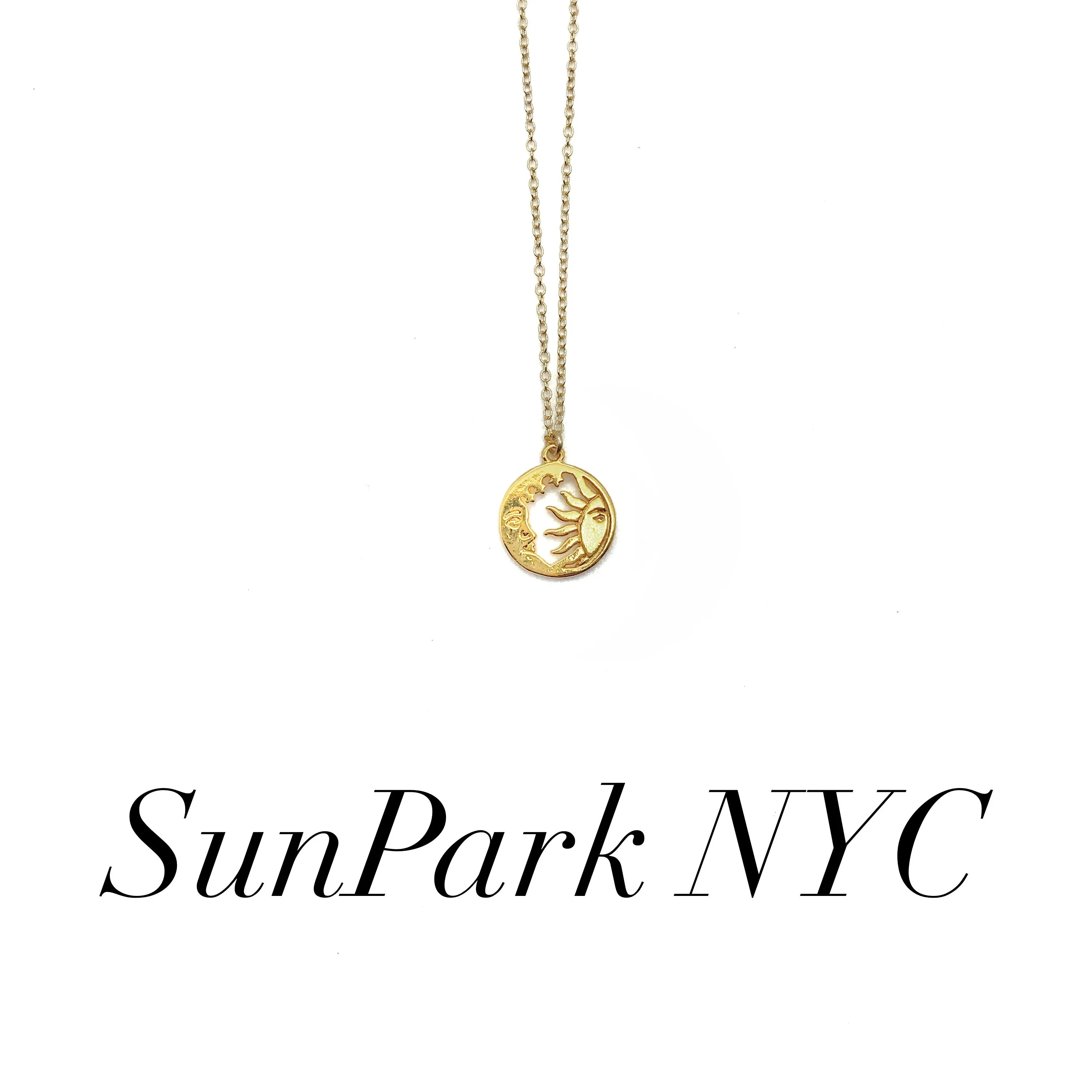 Gold Sun&Moon Charm Necklace