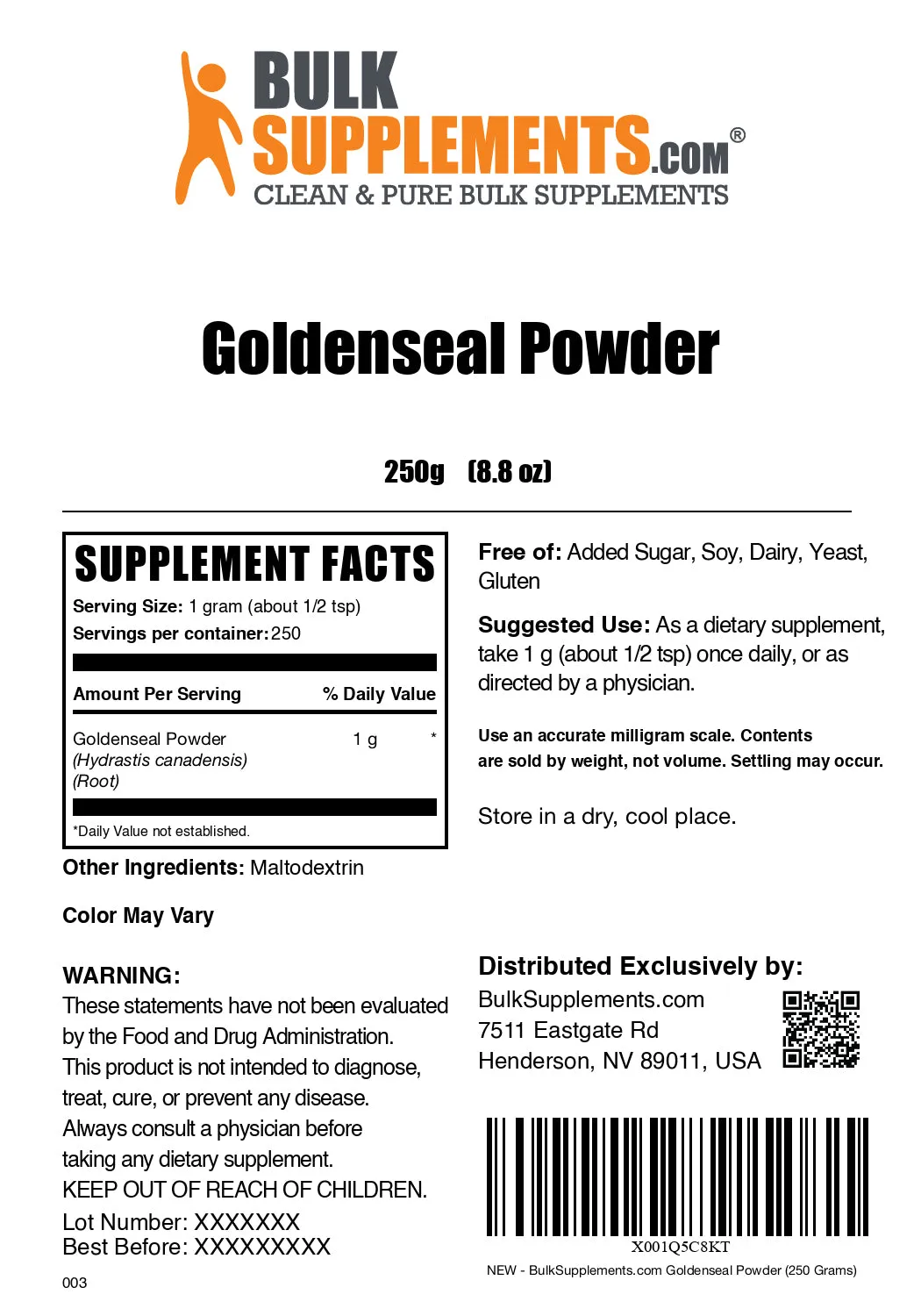 Goldenseal Root Powder