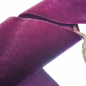 Grape Velvet Ribbon Vintage from France 72mm