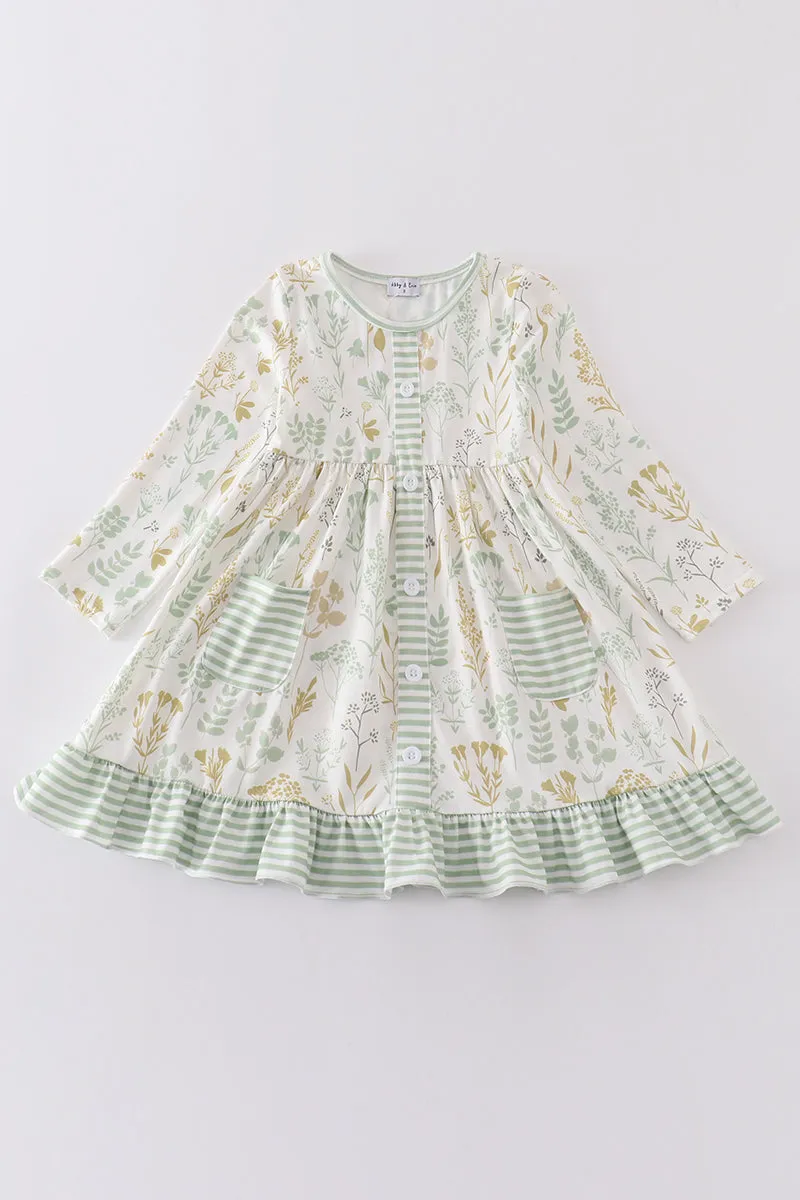 Green Botanical Dress