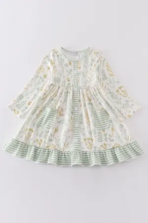 Green Botanical Dress