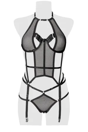 Grey Velvet Erotic Set
