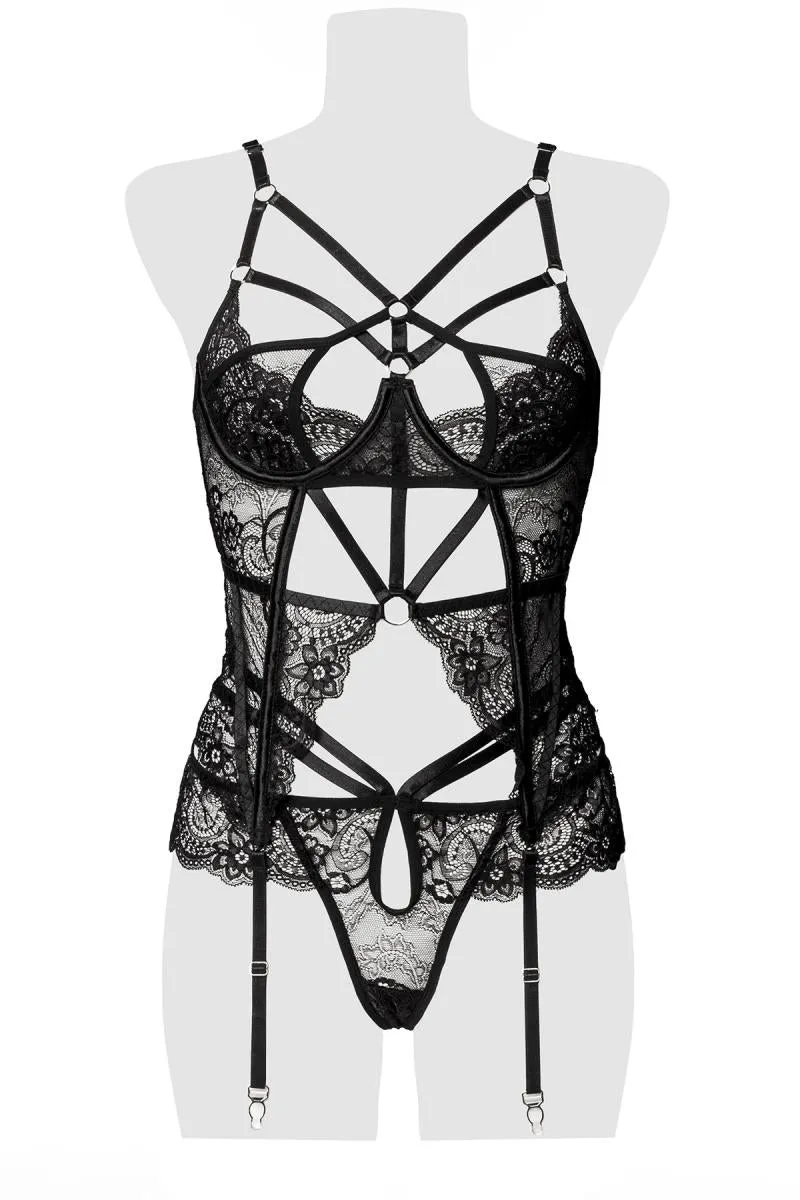 Grey Velvet Erotic Set