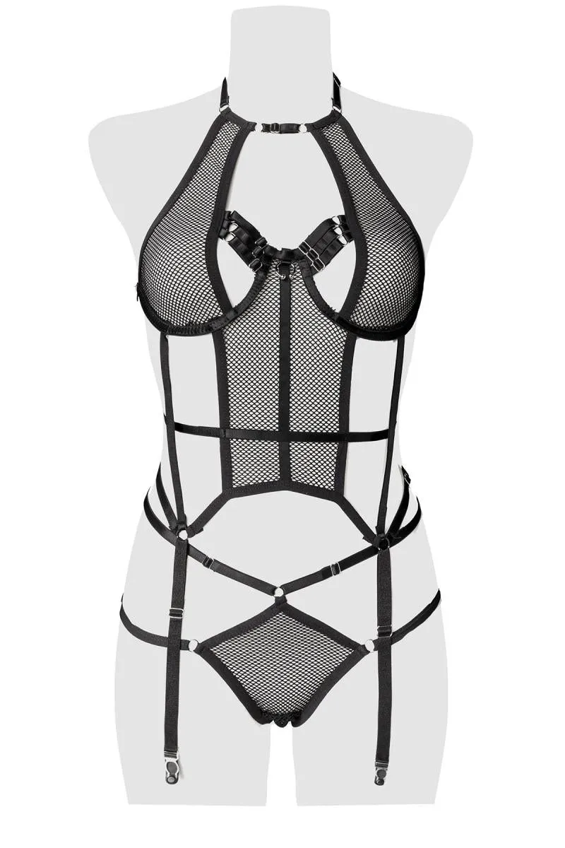 Grey Velvet Erotic Set