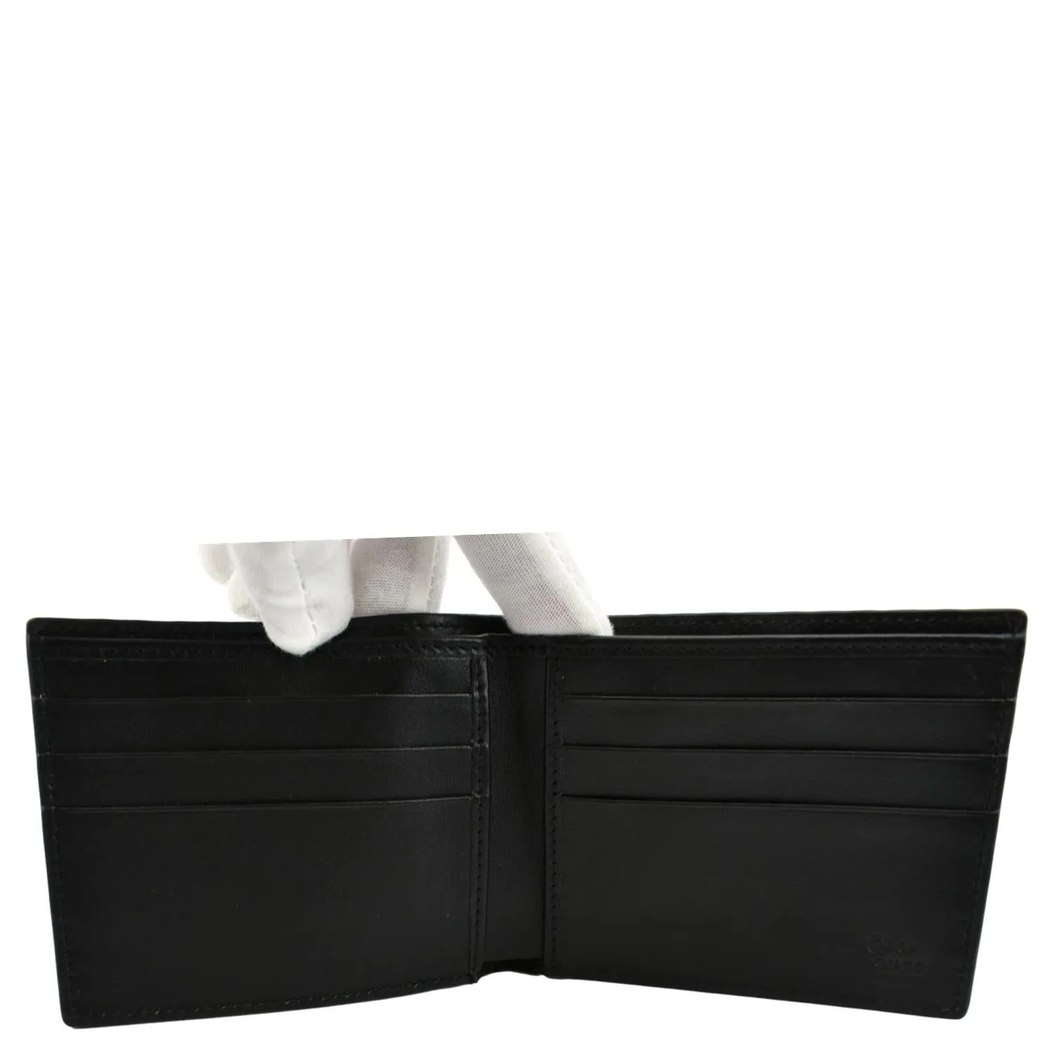 GUCCI Microguccissima Leather Bi-fold Wallet Black 260987