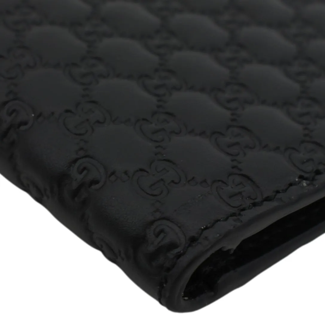 GUCCI Microguccissima Leather Bi-fold Wallet Black 260987