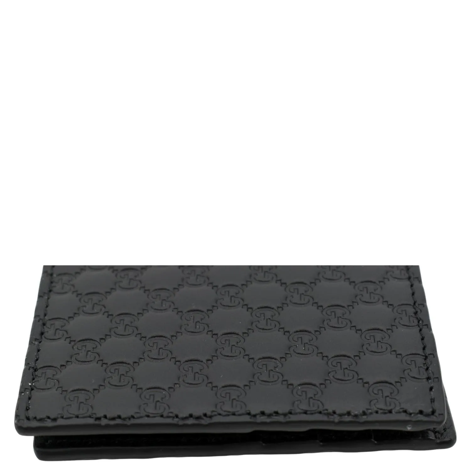 GUCCI Microguccissima Leather Bi-fold Wallet Black 260987