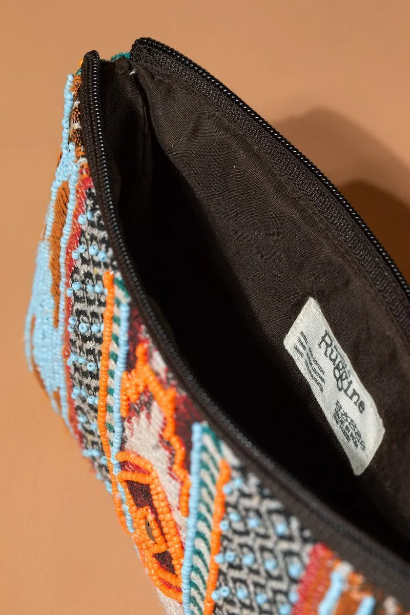 Handmade handbead Ethnic Design Terracotta Clutch