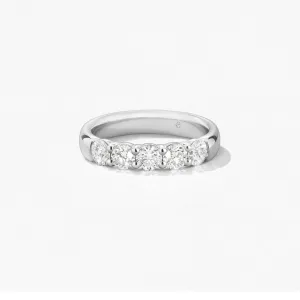 Hearts On Fire 18k White Gold 5-Stone Signature Diamond Band