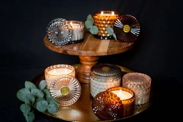 Heathered Suede 15 oz Shimmer Candle