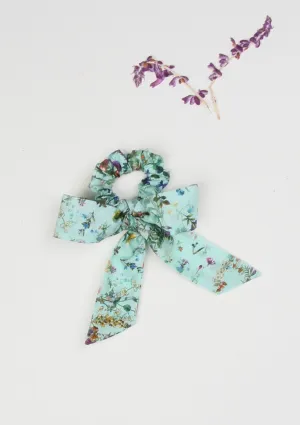 Heirloom Ribbon Scrunchie, Botanical Garden, Mint
