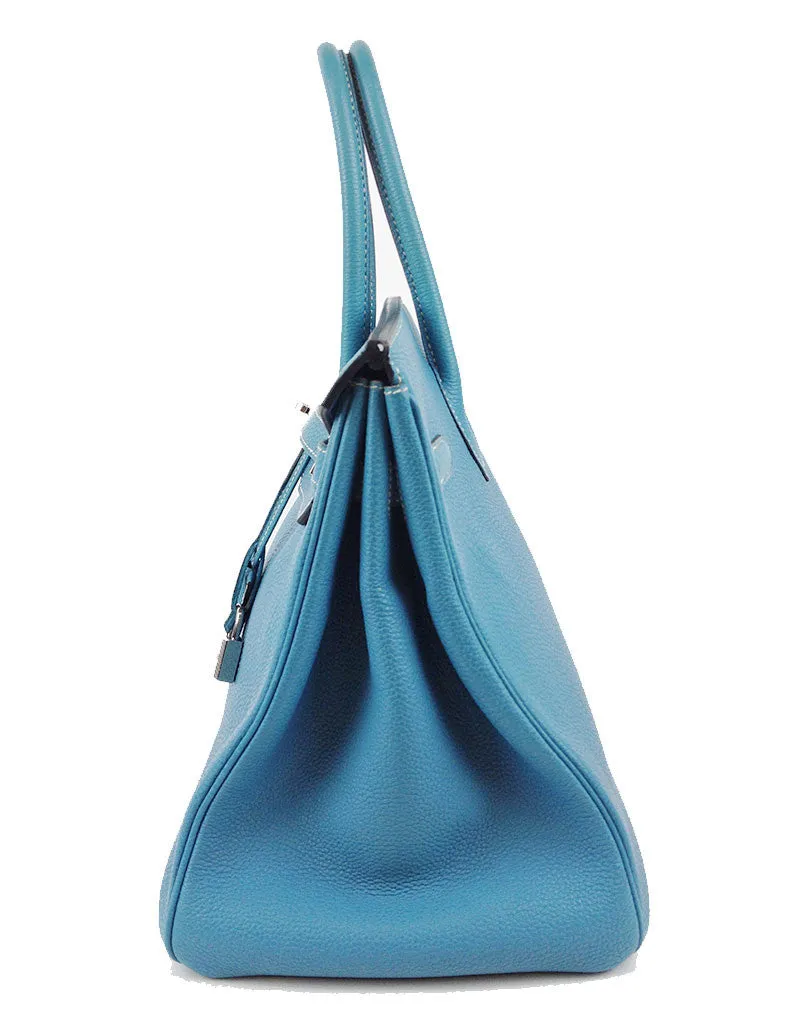 Hermès Blue Jean 35CM Birkin Togo Leather Bag | EMILY'S BAG