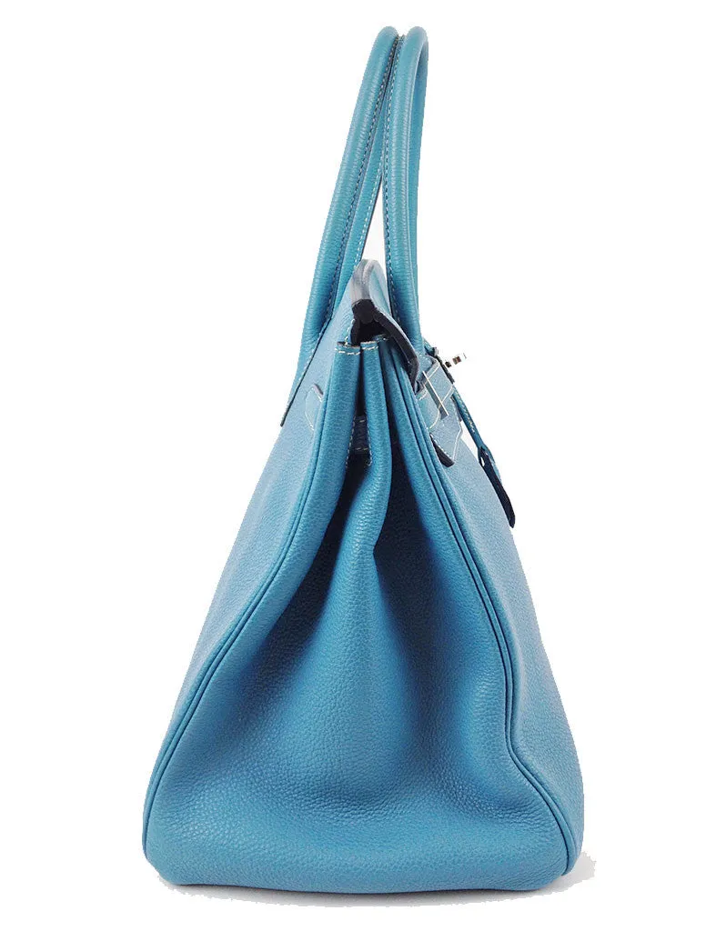 Hermès Blue Jean 35CM Birkin Togo Leather Bag | EMILY'S BAG