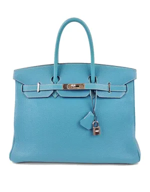 Hermès Blue Jean 35CM Birkin Togo Leather Bag | EMILY'S BAG