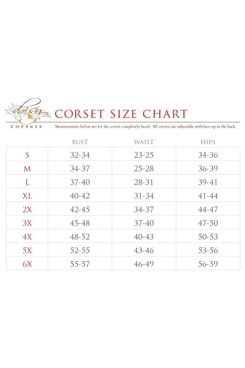 High End 4-Piece Striped Corset Pirate Costume