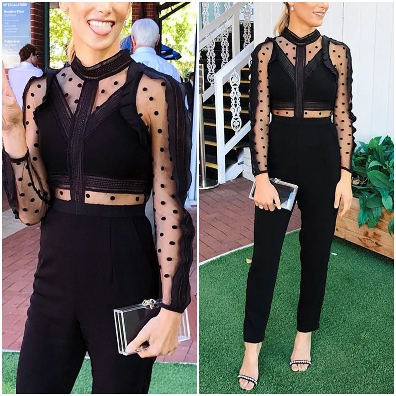 High End Life Mesh Jumpsuit - Black