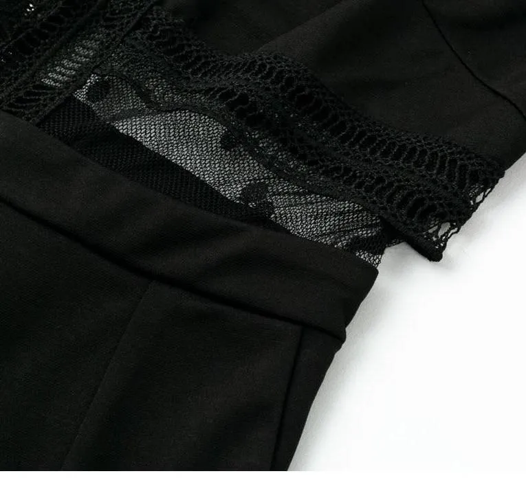 High End Life Mesh Jumpsuit - Black