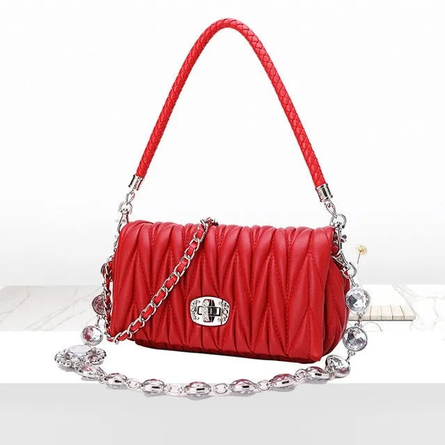 High Quality 2020 Diamonds Chain Sheepskin Mini Bag