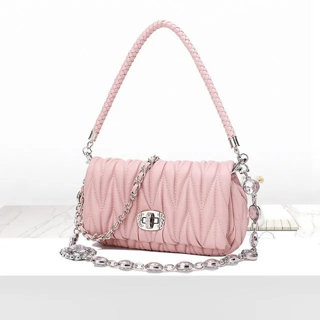 High Quality 2020 Diamonds Chain Sheepskin Mini Bag